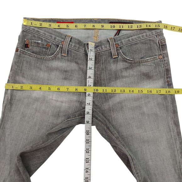 AG Adriano Goldschmied The Angel Flared Jeans Womens 29 Gray Distressed Denim - Picture 9 of 12